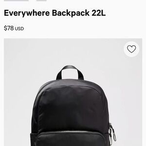 lululemon everywhere Backpack black / graphite